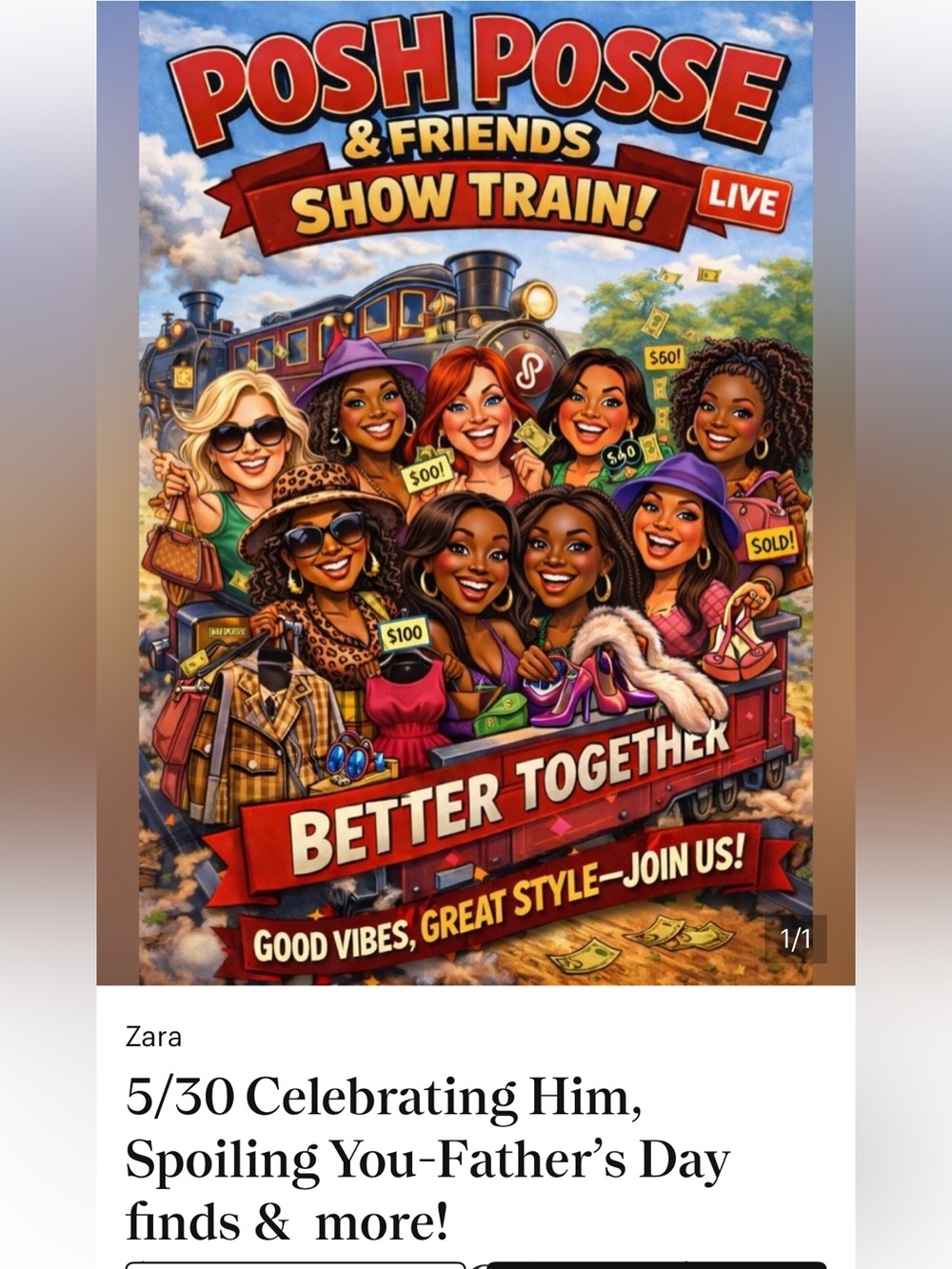 #Bettertogether Posh Posse & Friends Father’s Day Finds & More  5/30/26 @7:30PST